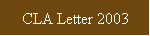 CLA Letter 2003