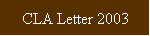 CLA Letter 2003